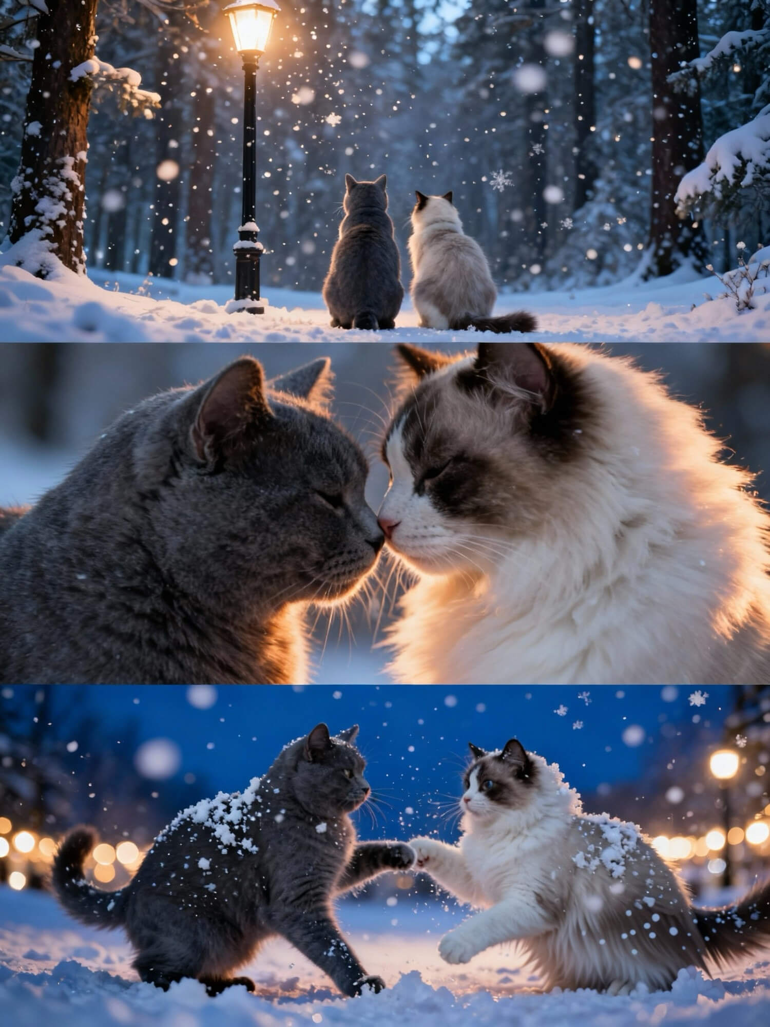 AI寵物雪景照 AI雪景照片-AI下雪照片生成教學-寵物雪景照ai