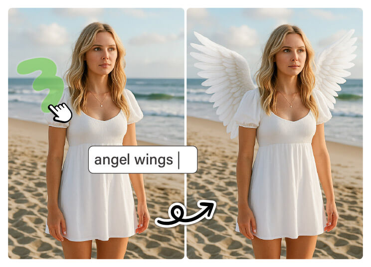Add Angel Wings to Deceased Loved One. Add Angel Wings to Deceased Loved One.