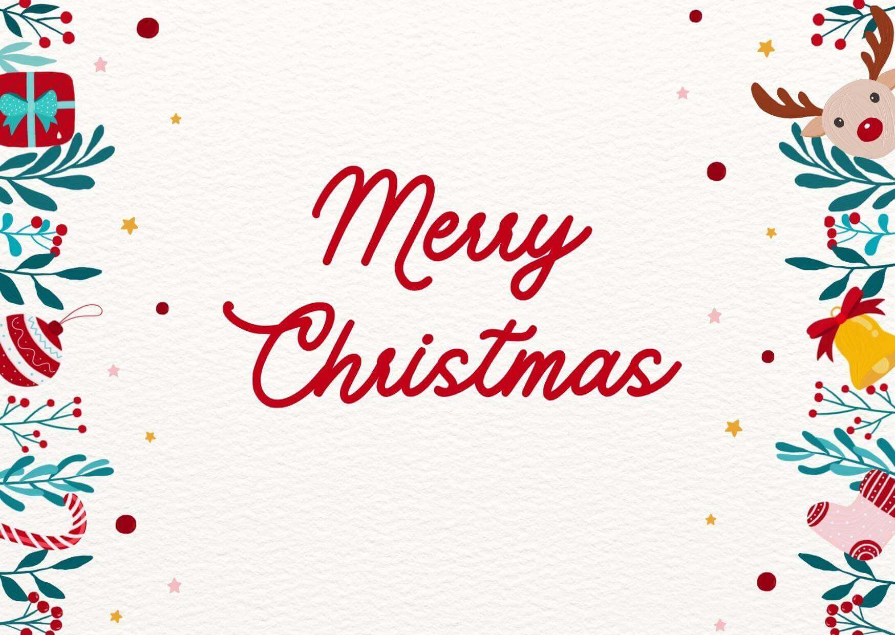 クリスマスカードのメッセージ