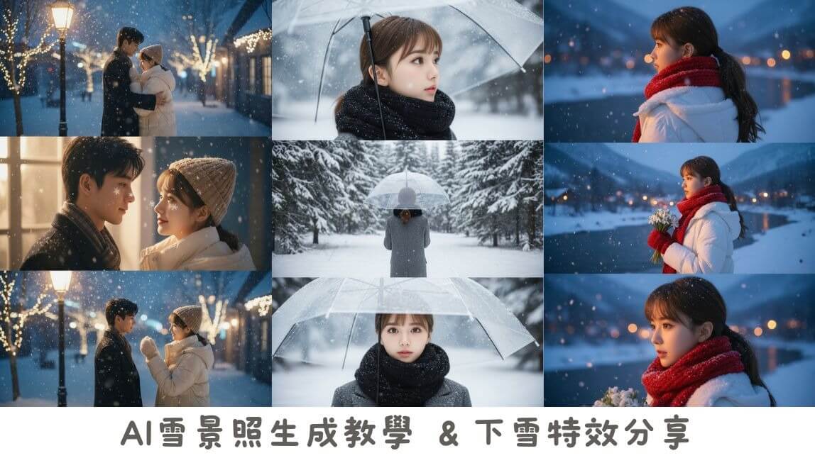 「AI雪景照」教學:下雪照怎麼用?8款美圖秀秀爆紅特效、一鍵生成、影片製作步驟
