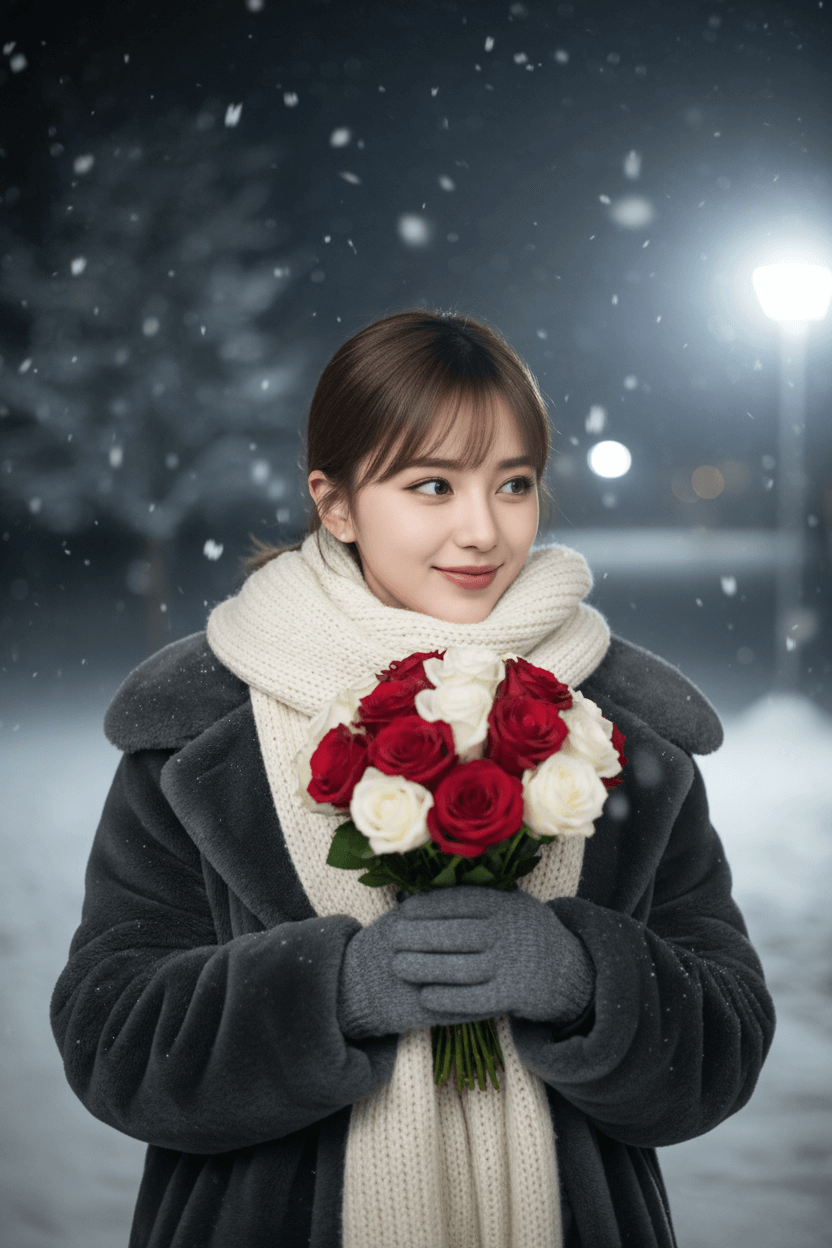 AI雪景寫真獨照 AI雪景照片-AI下雪照片生成教學