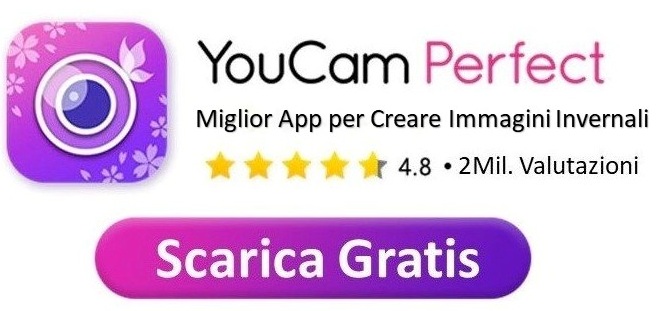 Miglior app per creare immagini invernali: YouCam Perfect