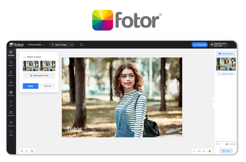 Fotor AI app de expressão facial Editor de fotos Fotor com filtros de IA para alterar o rosto.