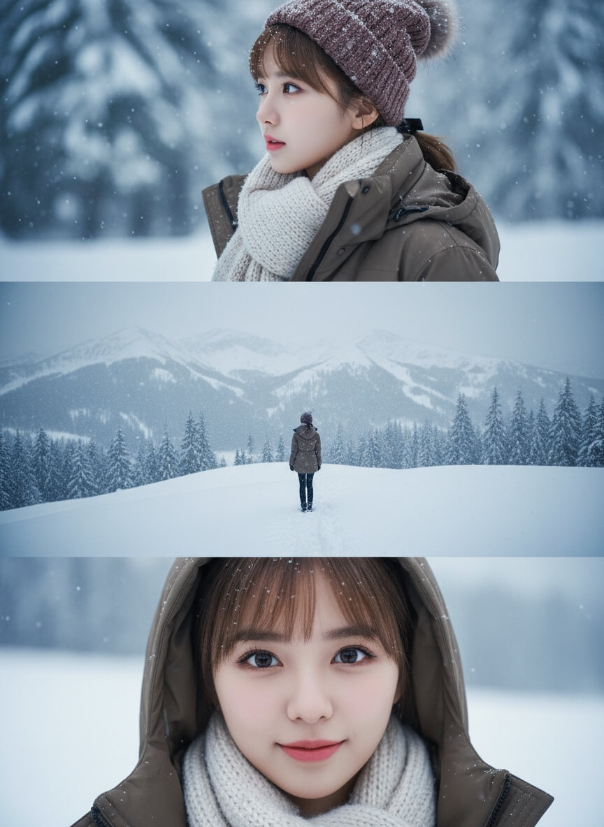 獲得 AI 生成雪景照片 meitu ai 雪景 ai 指令-雪景ai怎麼用-雪地下雪照