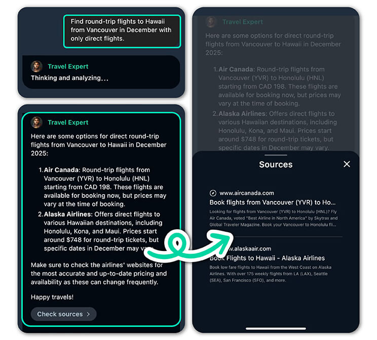 YouCam AI Chat ist der beste AI Flight Finder für eine einfache Flugplanung.