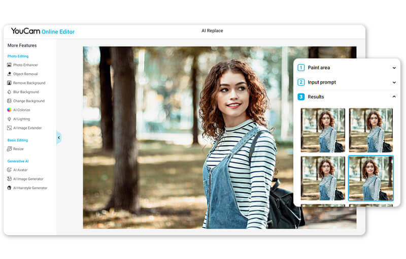 Resultado final da mudança da expressão facial com substituição de IA Resultado de uma foto com a expressão facial alterada para um sorriso usando IA.