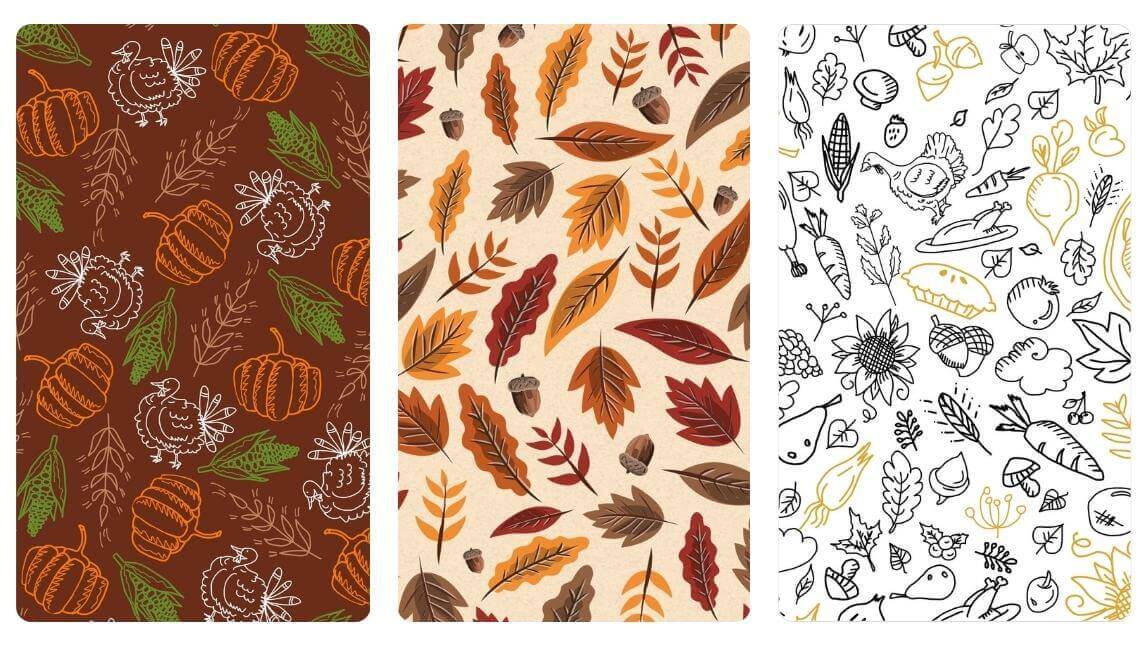 Get 3 different Thanksgiving wallpaper backgrounds for your phone
