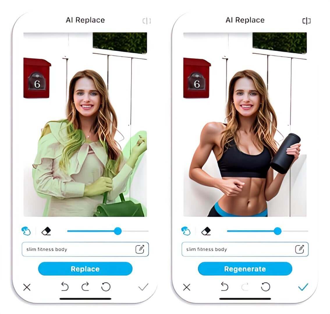 Foto de homem editada com o comando 'corpo magro' para mostrar a versatilidade da IA de corpo.
