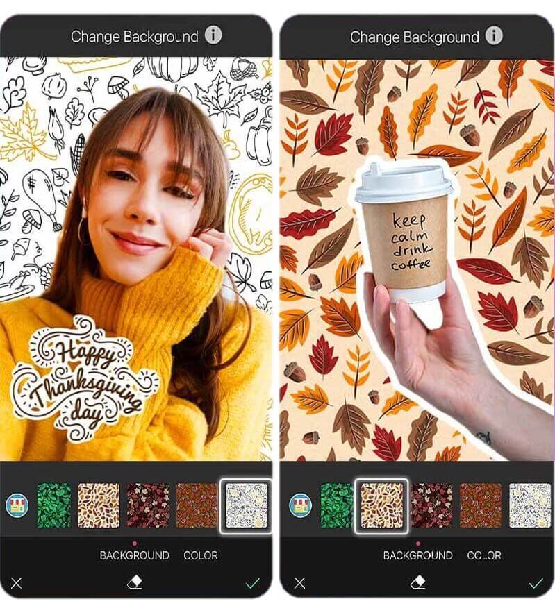 Add Fall Background to Thanksgiving Photos Change Your Photo Background to Fall or Thanksgiving Themes with the Thanksgiving photo editor