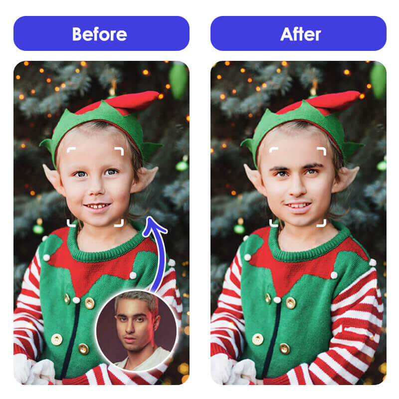 Montage photo lutin : echange visage lutin Montage photo lutin : echange visage lutin