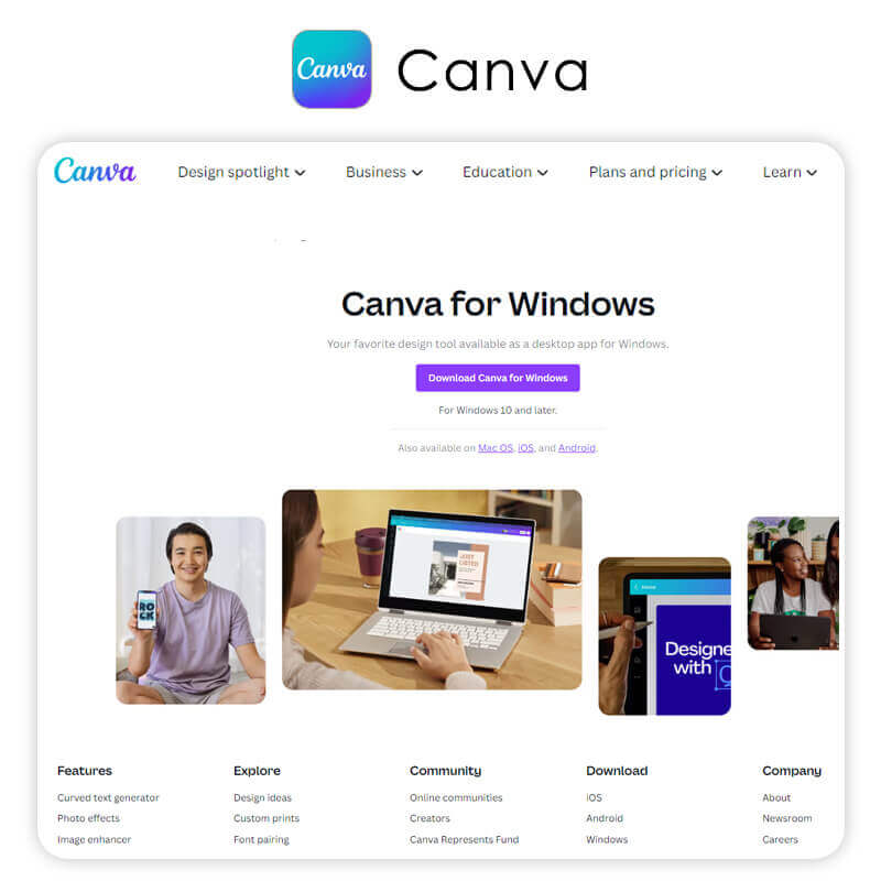 Meilleur logiciel retouche photo : CANVA