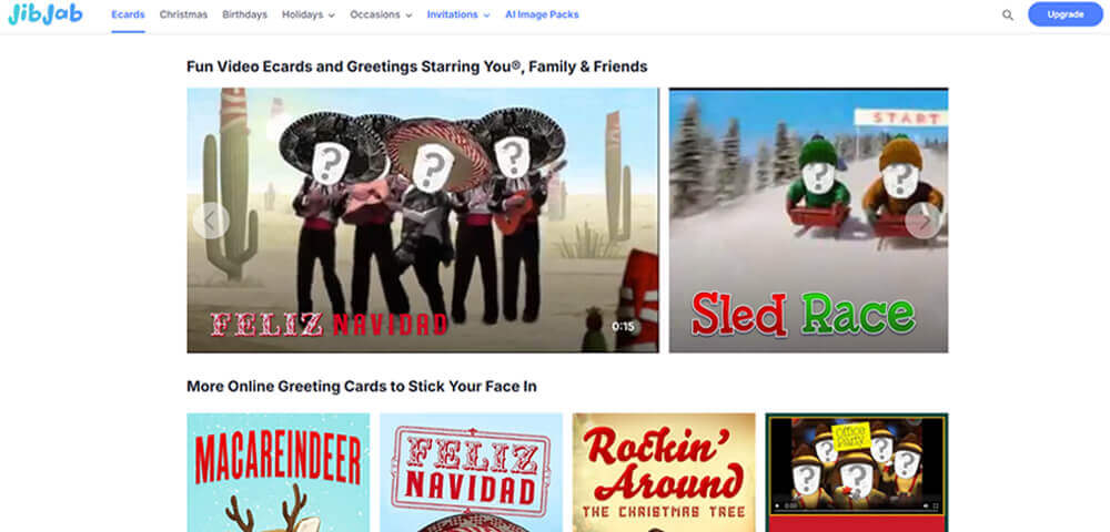 Create funny Christmas videos using Jibjab