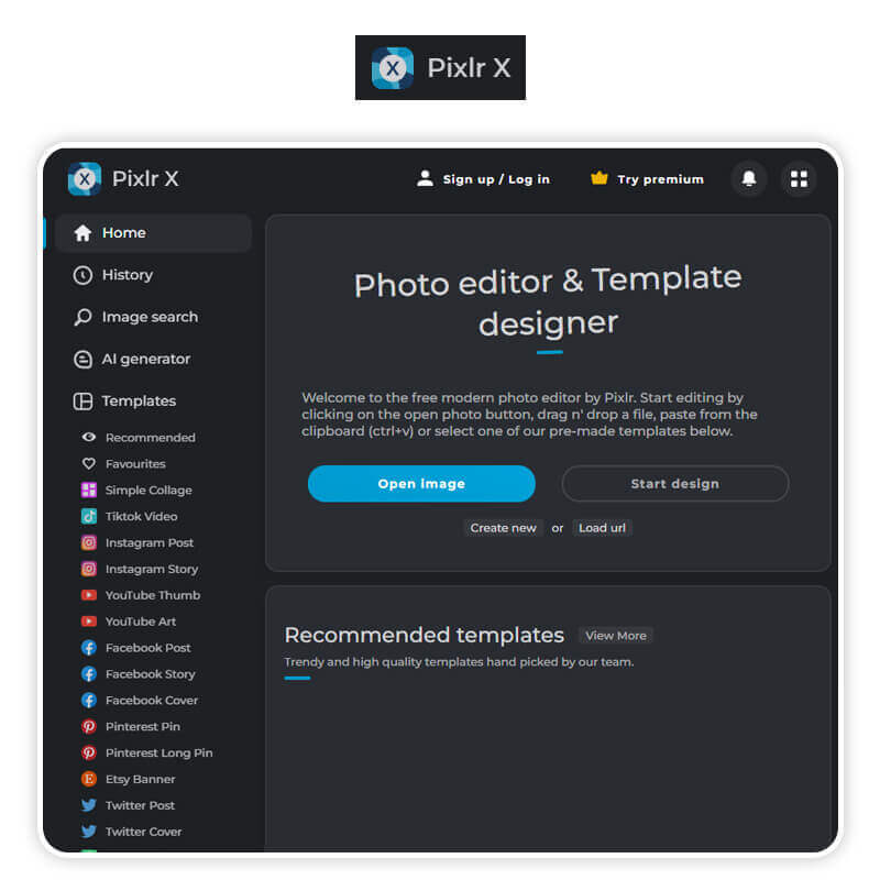 Meilleur logiciel retouche photo : Pixlr X