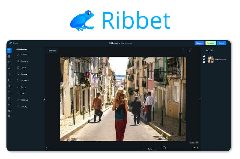 Meilleur logiciel retouche photo : Ribbet