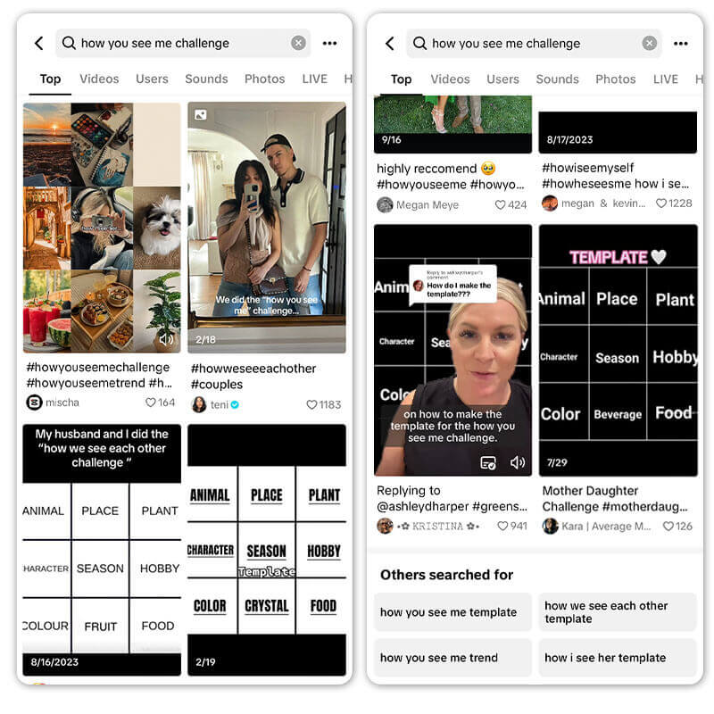 The Animal Place Plant Character template went viral on TikTok