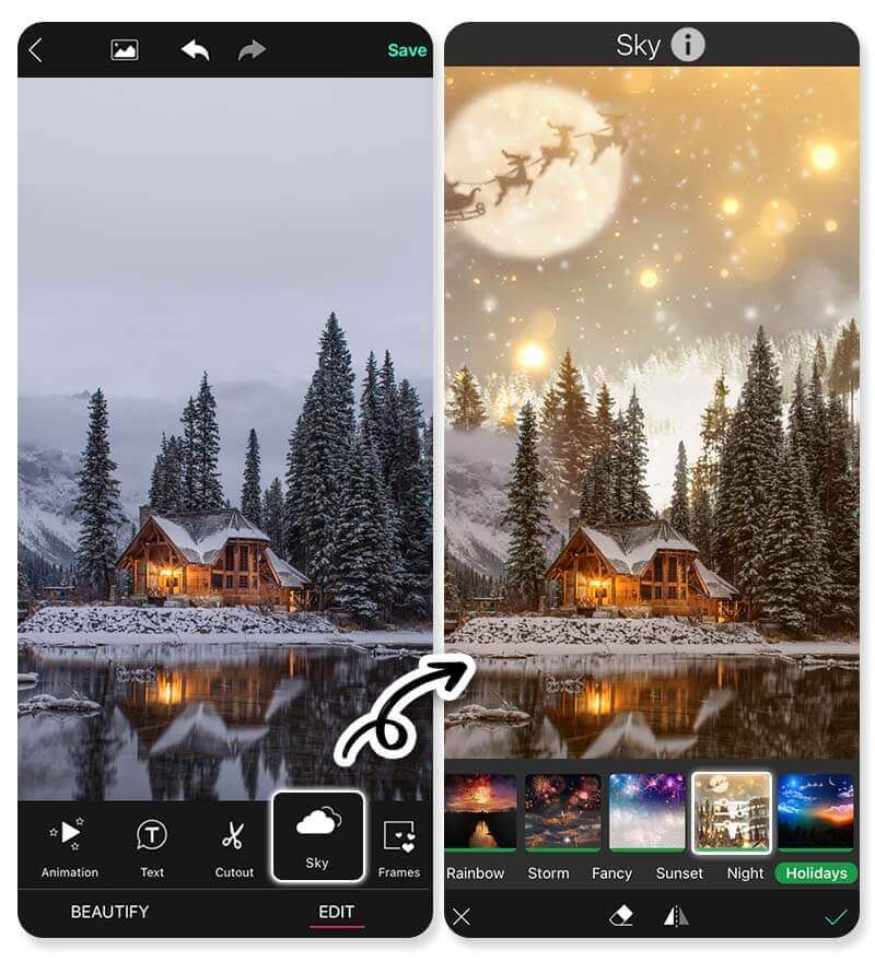 Add Winter Backgrounds to Photos