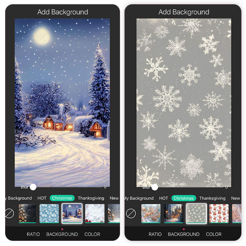 Add Winter Backgrounds to Photos