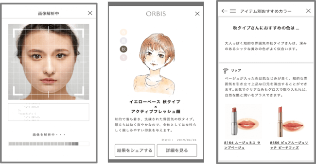 オルビス「パーソナルAIメイクアドバイザー」
