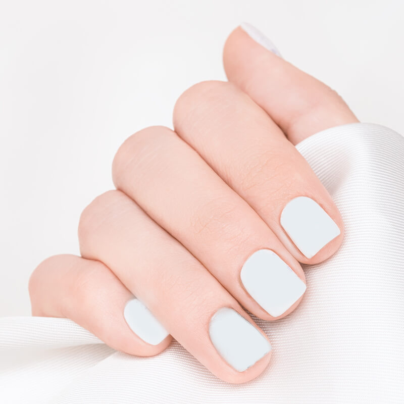Classic crisp white nail color is an excellent option for winter. Use Beauty Agent in YouCam Makeup app to find the perfect white winter nail ideas.