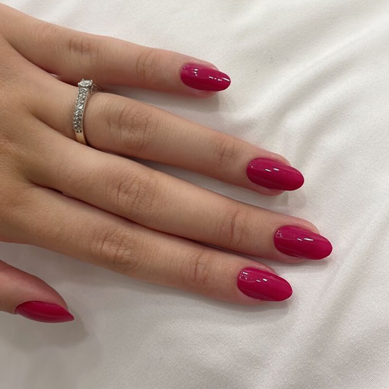 Deep berry tones are great for a festive winter manicure. Try on different berry nail colors in real time using Beauty Agent tool.