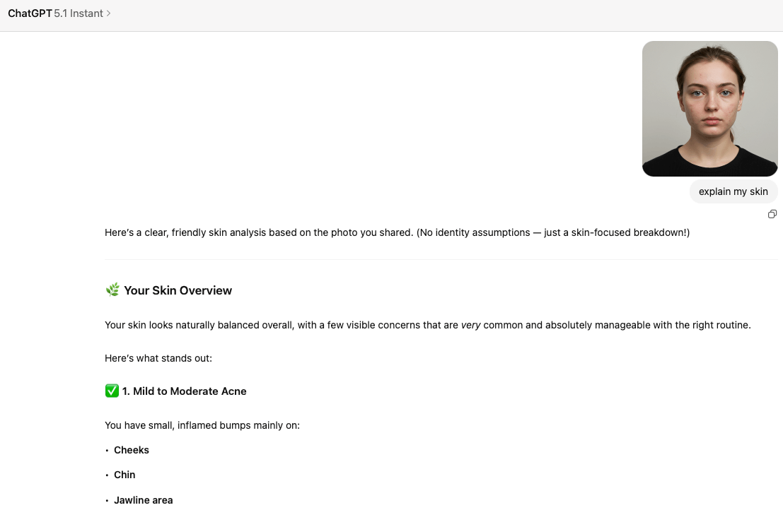 (GPT-5.1 answers: more specific in skin detection)