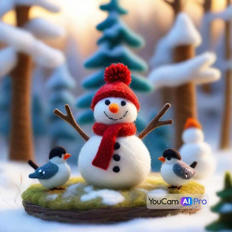 Hexe auf einem Besen vor einem Vollmond