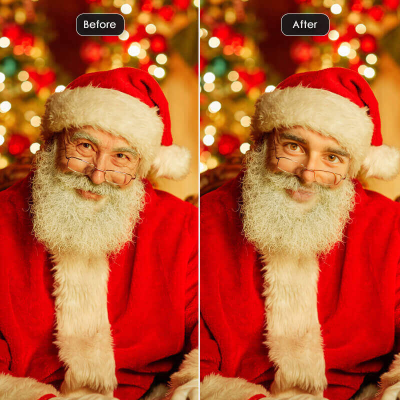 Face Swap With Santa Claus