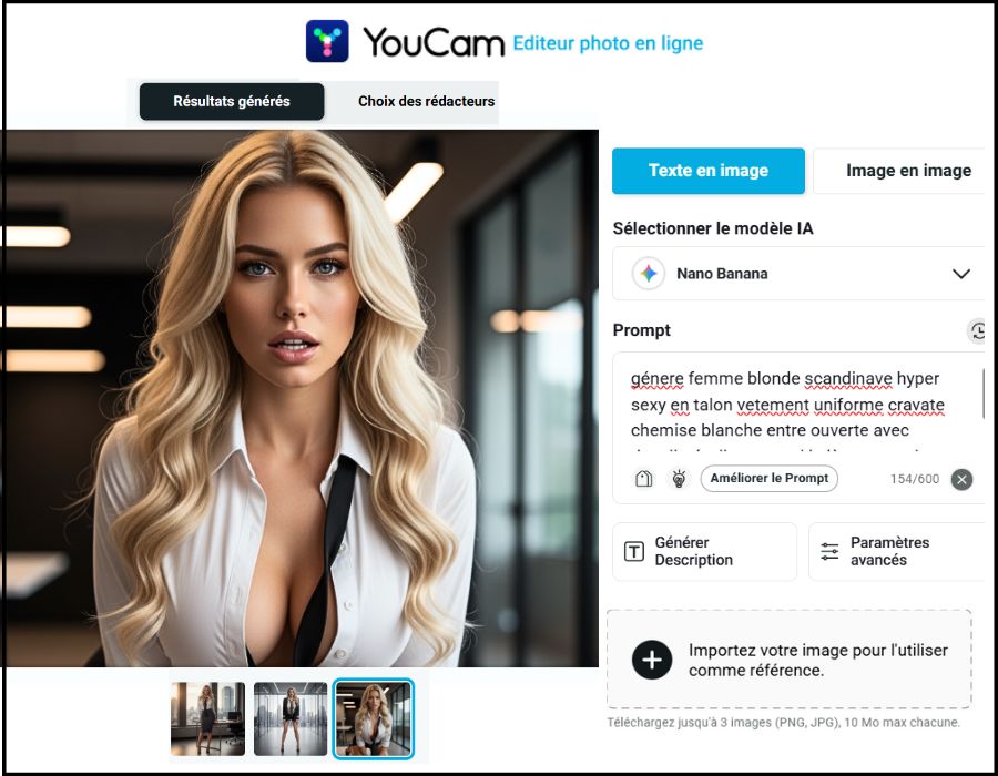YouCam Editeur en Ligne : générateur de petite amie ia virtuelle, AI GF, hentai IA