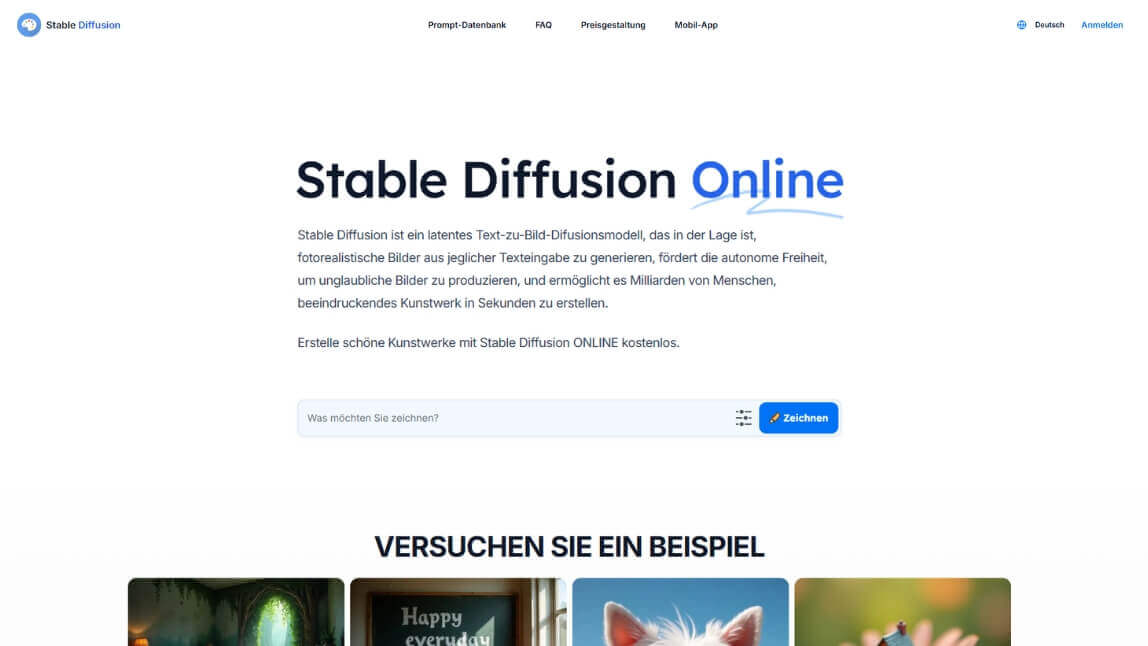 Ein Beispielbild, das mit Stable Diffusion Online erstellt wurde und einen Astronauten auf einem Pferd zeigt.
