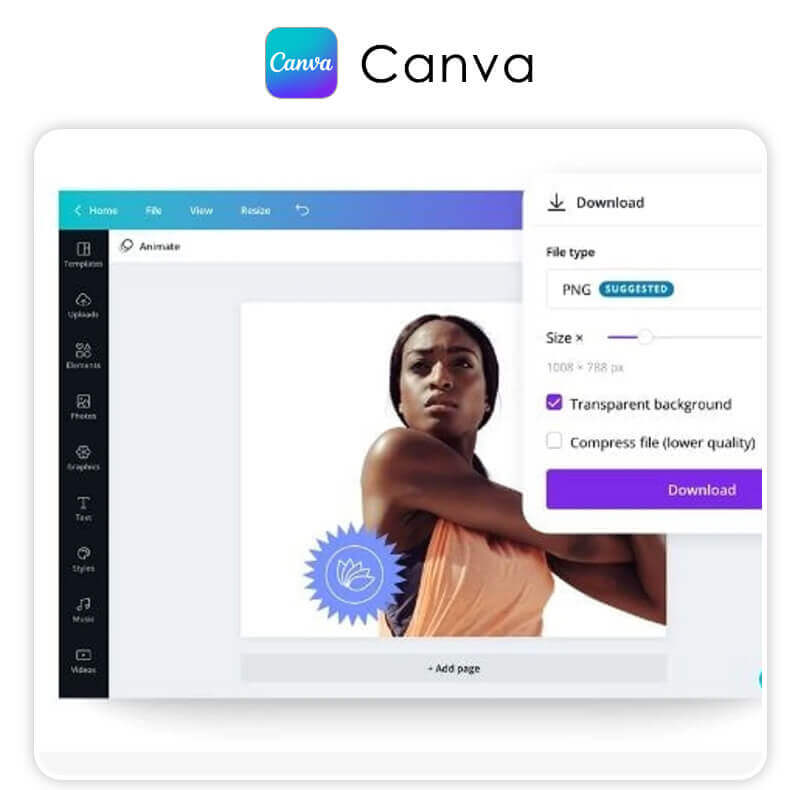 Melhor Editor de Fotos com Fundo Branco: Canva Adicione fundo branco em imagens facilmente com o Canva.