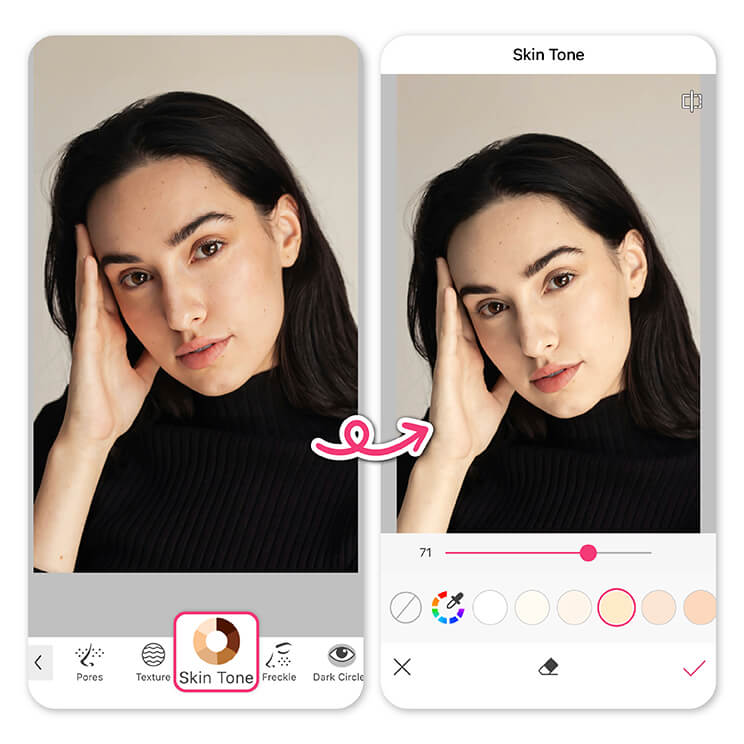 Open the YouCam Makeup app and go to Photo Edit. Open the YouCam Makeup app and go to Photo Edit.