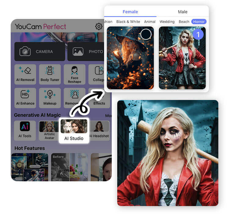 Turn Yourself into Female Joker Style