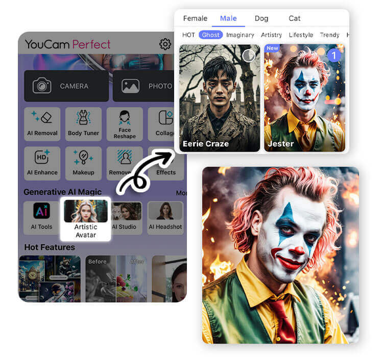 Turn Yourself into Male Joker Style