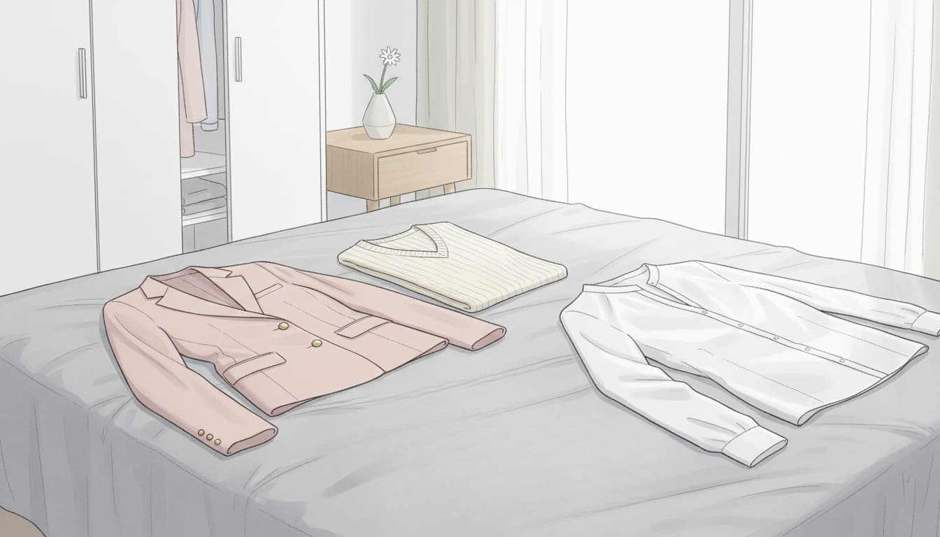 手持ちの服から自分に似合う気がする服を3着選ぶ