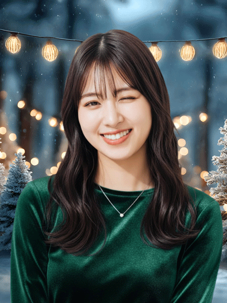 背景変換のクリスマス画像