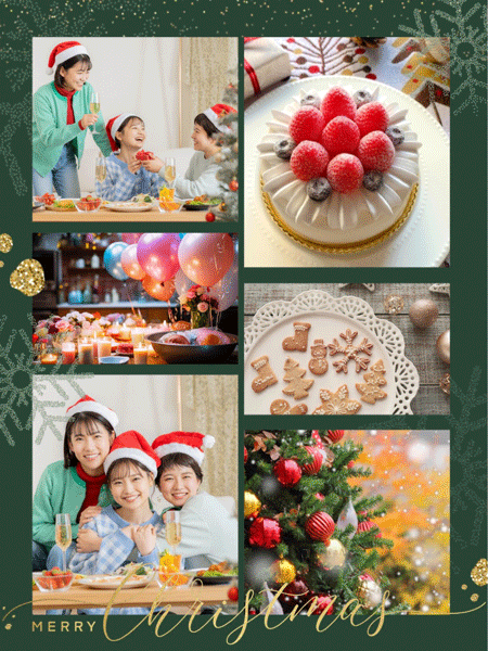 クリスマスの加工のコラージュ