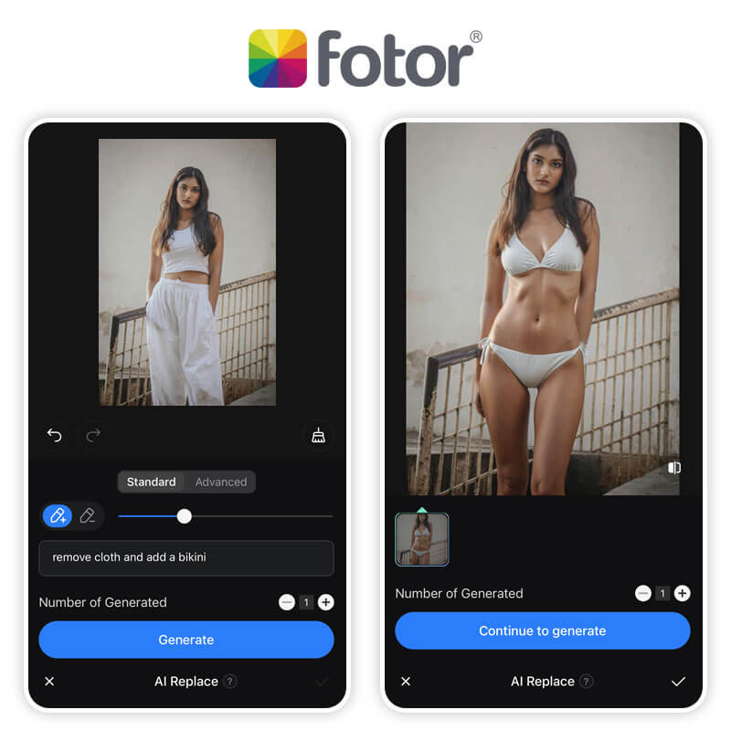 Fotor: Ai clothing remover feature