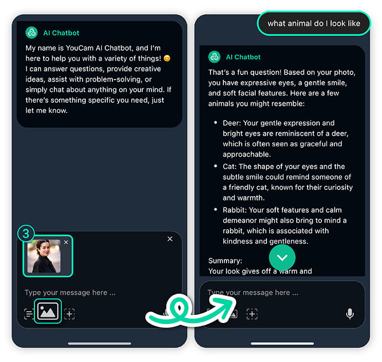 Análise de rosto para descobrir animal