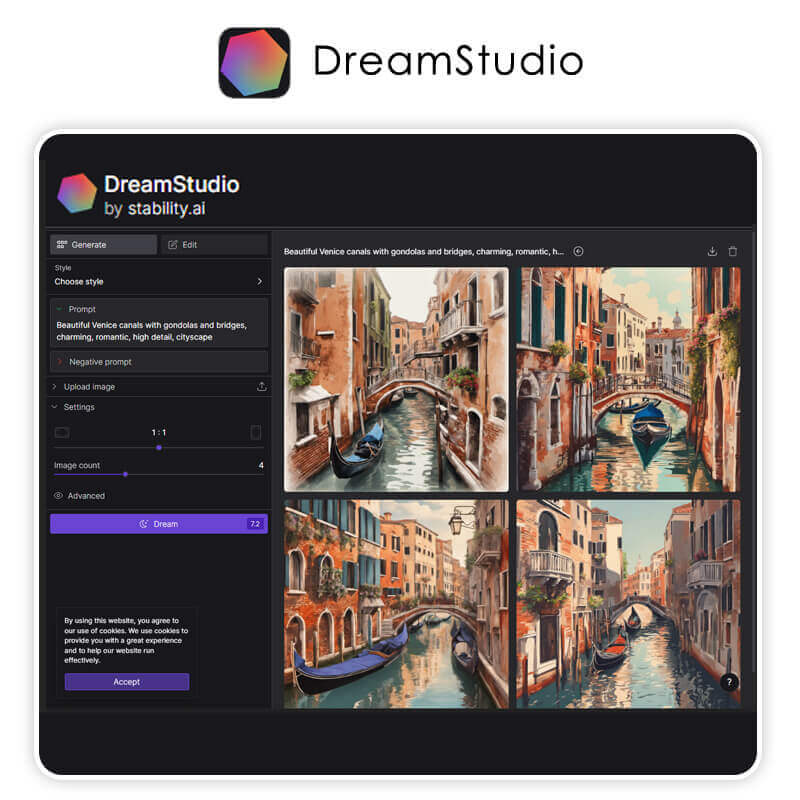DreamStudio：可製作多用途圖像的 AI 繪圖網站