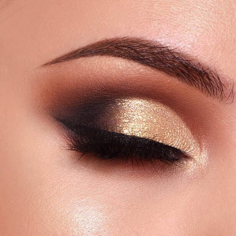 Christmas Eye Makeup Look 6: Golden Smoky Eye