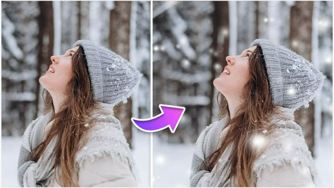 Schneeflocken in Bilder einfügen: So einfach geht's per App