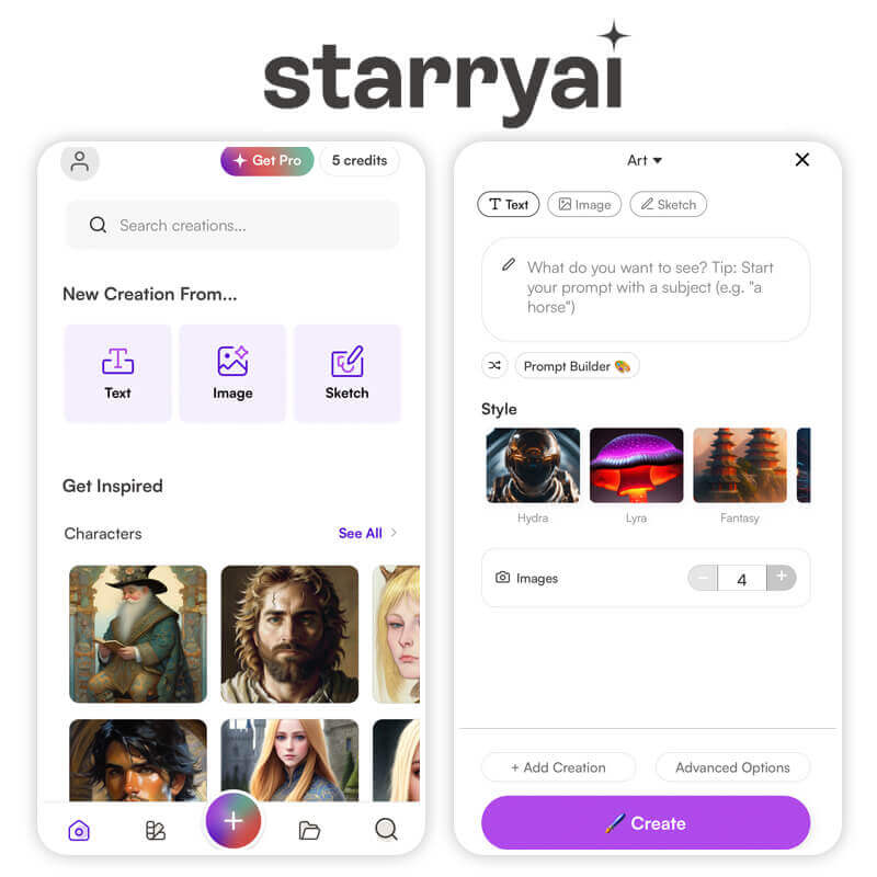 Starryai：高度客制化的 AI 繪圖軟體