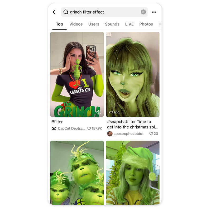 Filtro Grinch: TikTok Trend Filtro Grinch: TikTok Trend
