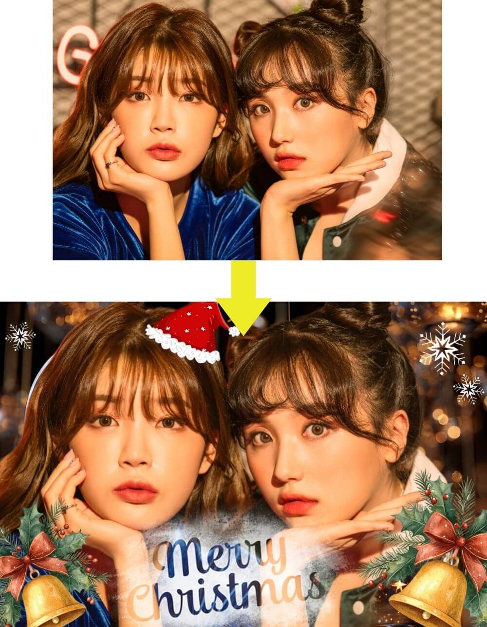 クリスマス加工の画像