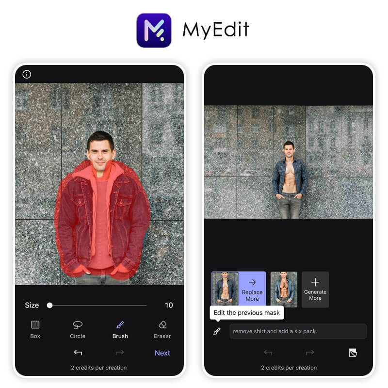 MyEdit AI Replace Clothing Remover