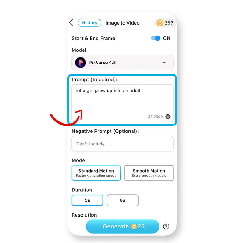 Digitando prompt de comando para IA