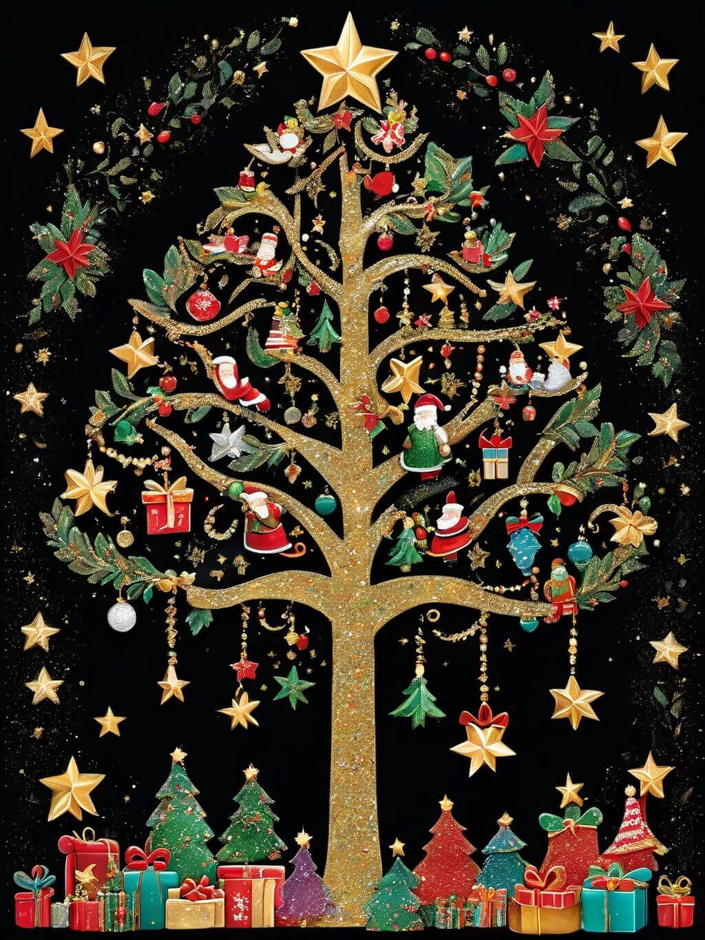 Immagini Natalizie Create Con AI GRATIS: Albero di Natale Immagini Natalizie Create Con AI GRATIS: Albero di Natale