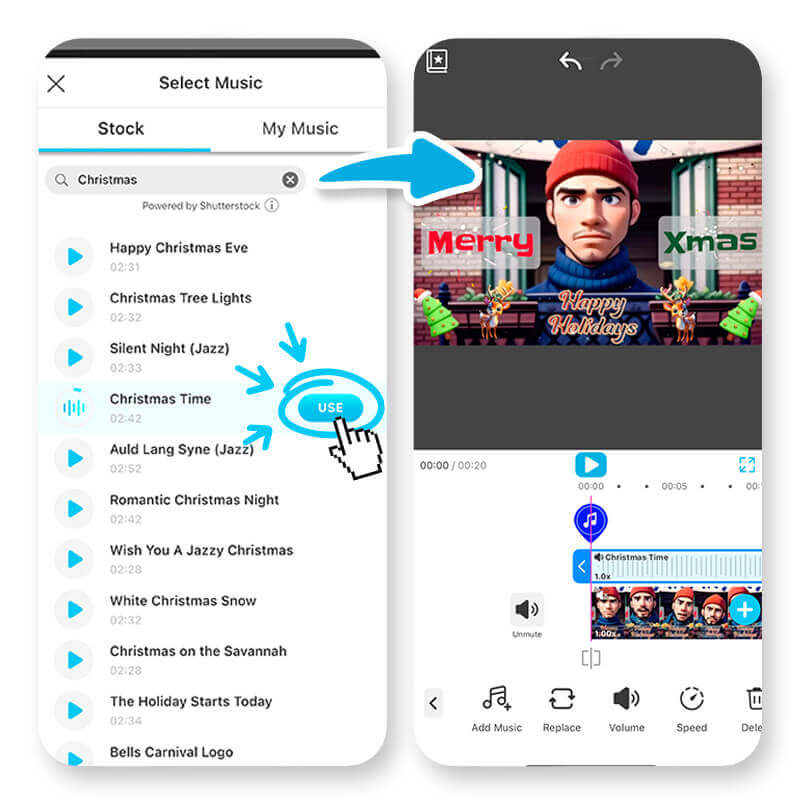 Ajouter de la musique de Noël à la vidéo Ajouter de la musique de Noël à la vidéo