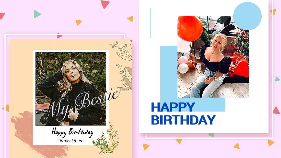 Zwei einfache Fotocollagen zum Geburtstag