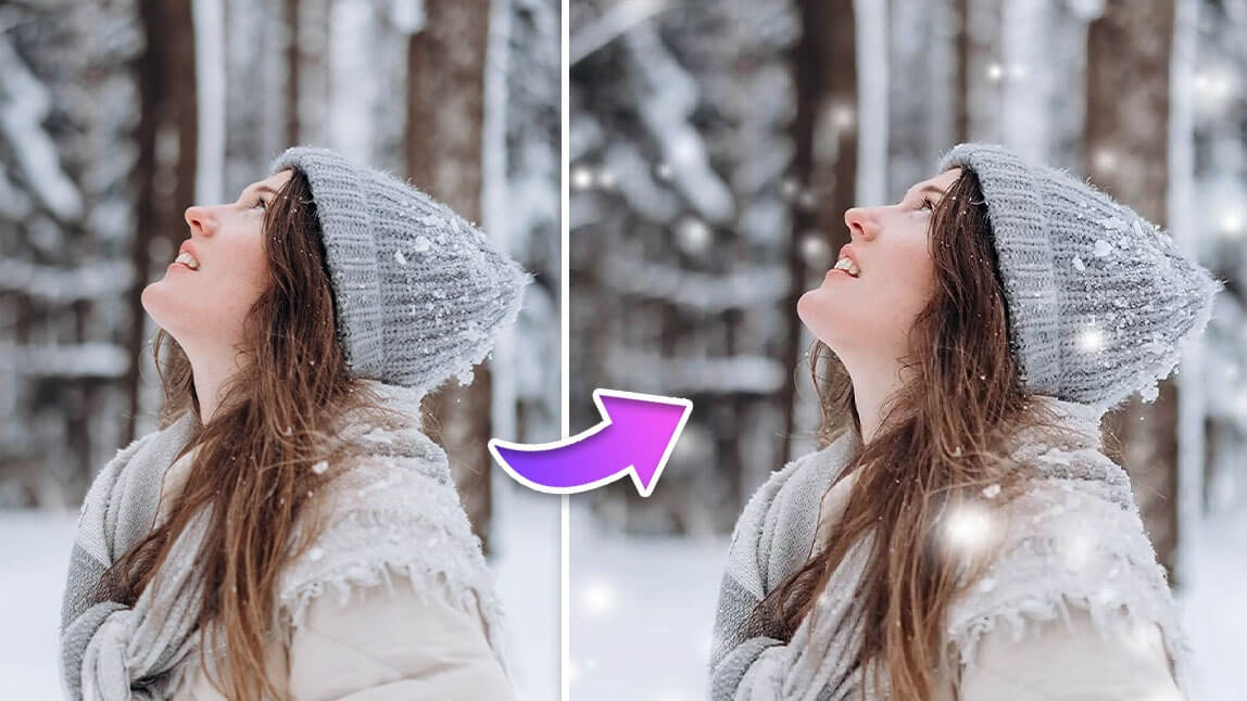 Comment ajouter un effet neige photo sur photos pour Noël 2025